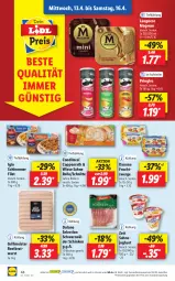 Gazetka promocyjna Lidl - Aktionsprospekt - Gazetka - ważna od 16.04 do 16.04.2022 - strona 44 - produkty: bratwurst, coppenrath, danone, danone fruchtzwerge, dulano, eis, elle, filet, frucht, fruchtzwerge, grill, iglo, joghur, joghurt, langnese, magnum, Meister, ndk, preisvorteil, pringles, reis, ring, rostbratwurst, sahne, Schal, Schale, schinken, schwarzwälder schinken, teller, Ti, wurst, zott