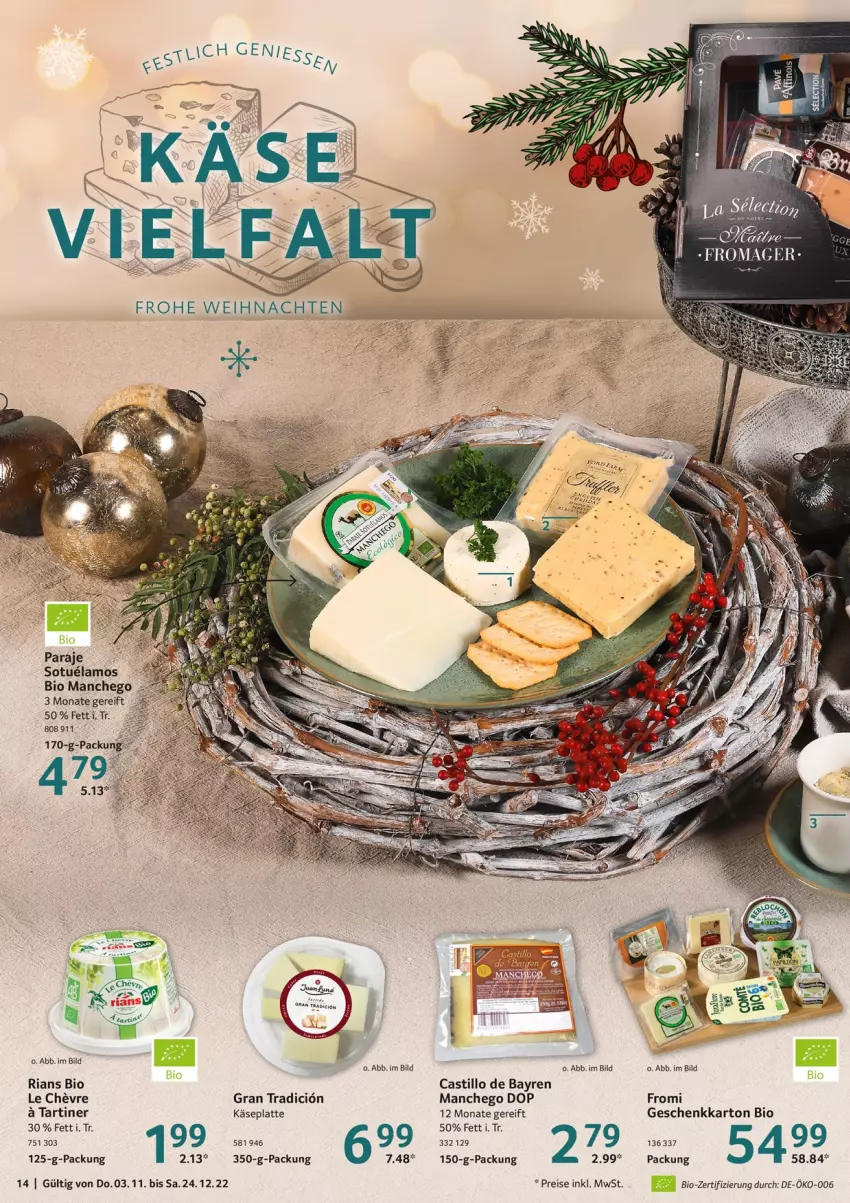 Aktueller Prospekt Selgros - Gourmet Highlights - von 03.11 bis 24.12.2022 - strona 14 - produkty: asti, bio, eis, Käse, latte, Manchego, reis, Ria, Ti