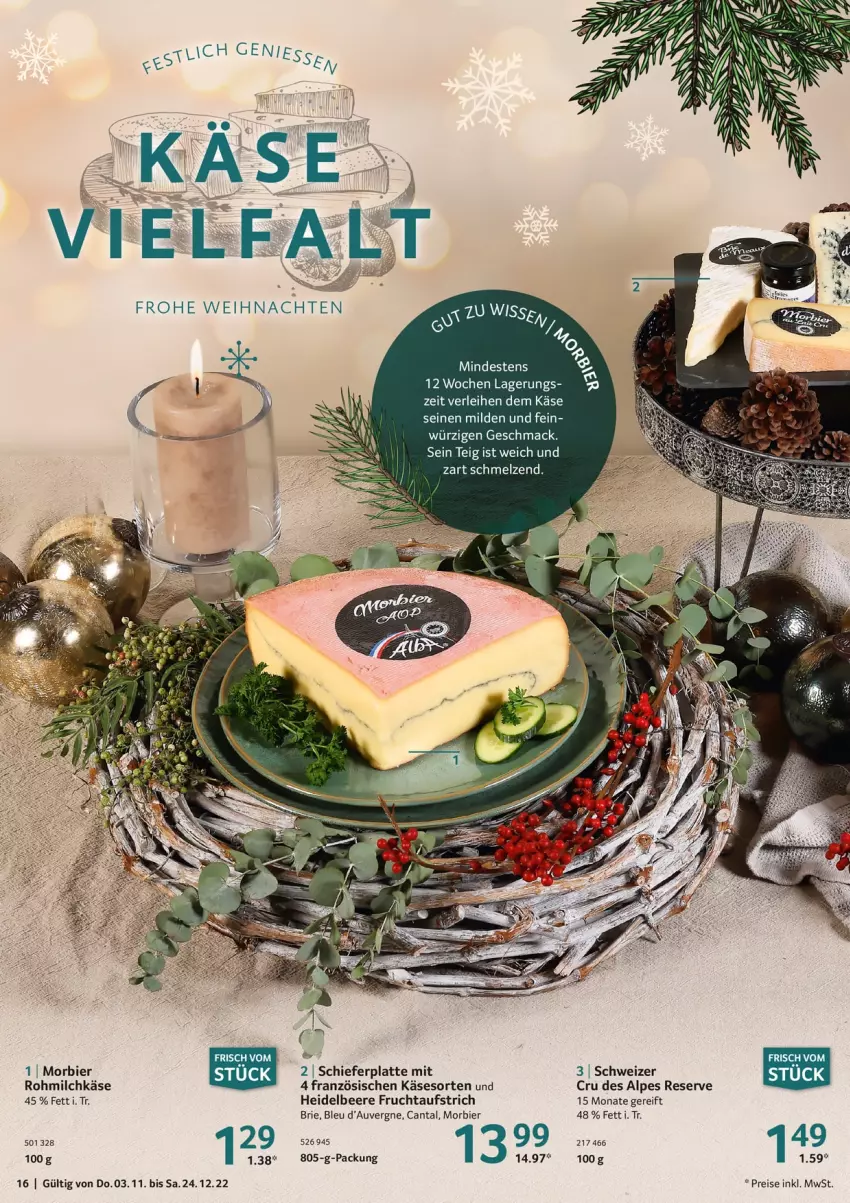 Aktueller Prospekt Selgros - Gourmet Highlights - von 03.11 bis 24.12.2022 - strona 16 - produkty: aufstrich, beere, bier, brie, eis, frucht, fruchtaufstrich, heidelbeere, Käse, latte, mac, milch, Morbier, reis, Ti