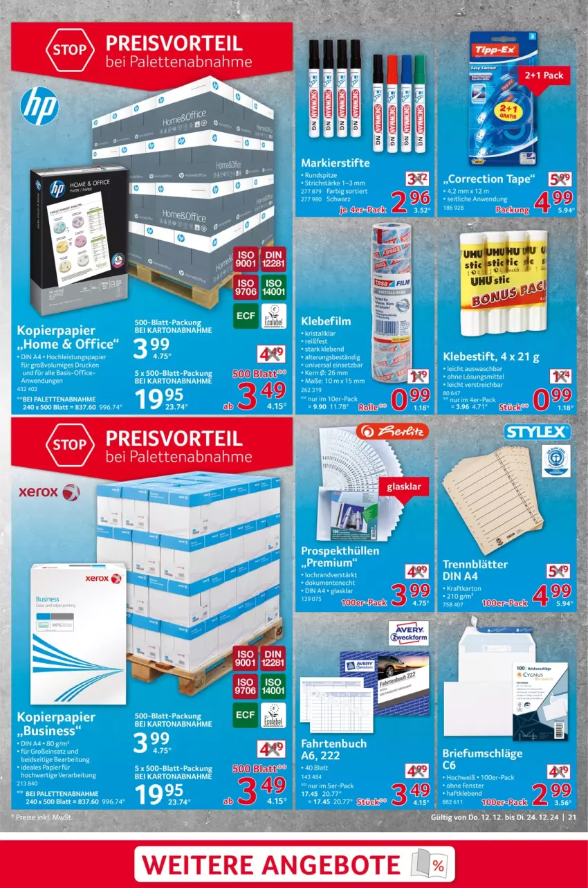 Aktueller Prospekt Selgros - Non Food - von 12.12 bis 24.12.2024 - strona 21 - produkty: angebot, angebote, eis, office, Palette, preisvorteil, reis, weck, Yo