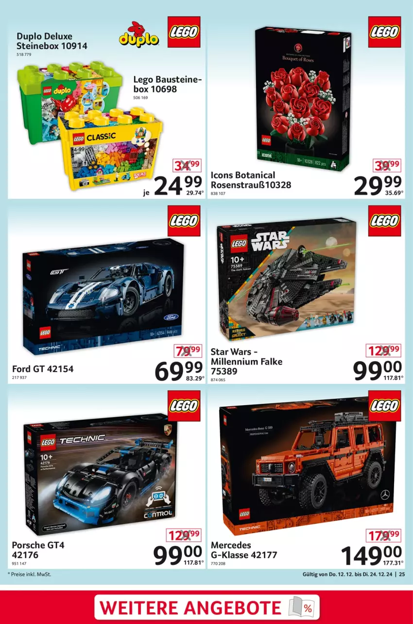 Aktueller Prospekt Selgros - Non Food - von 12.12 bis 24.12.2024 - strona 25 - produkty: aust, Bau, duplo, eis, LEGO Star Wars, reis, rosen, Rosenstrauß, Ti