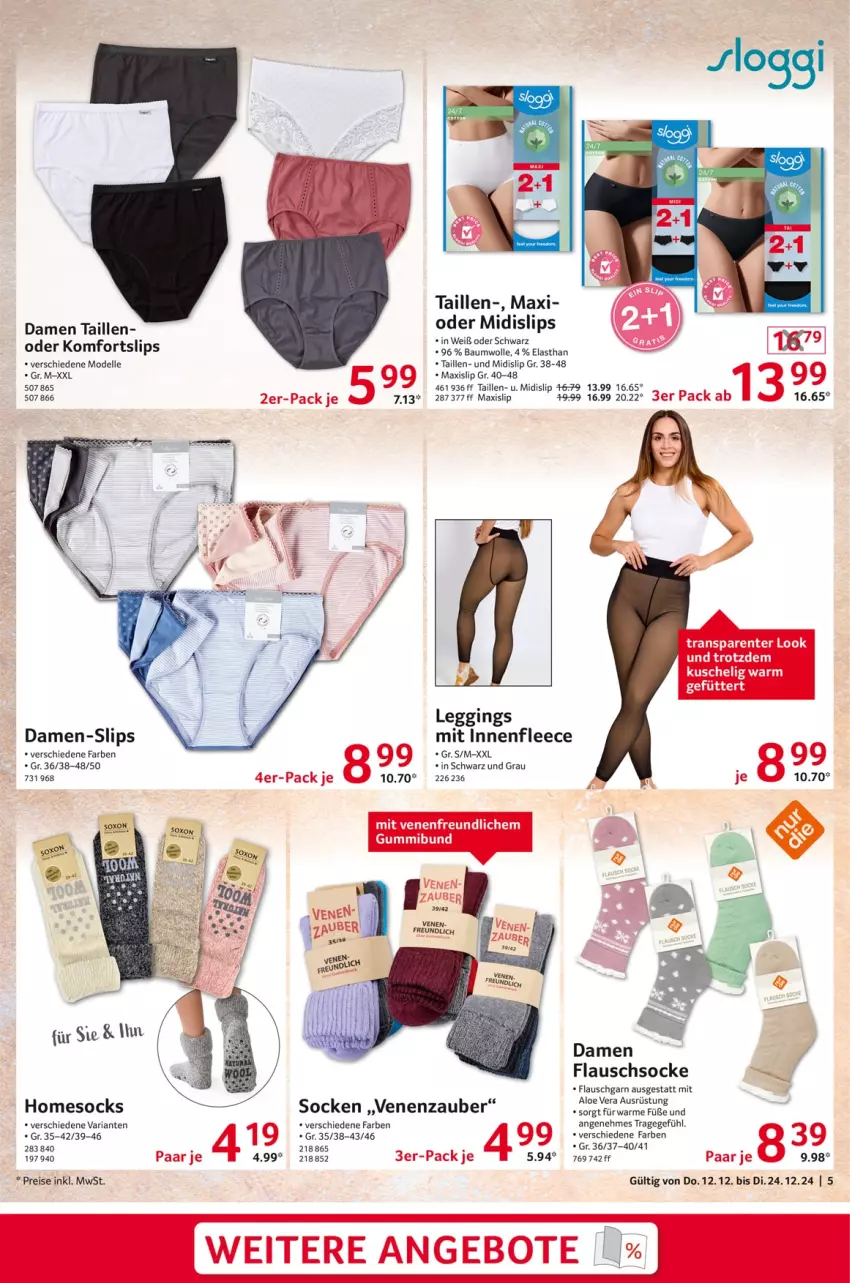 Aktueller Prospekt Selgros - Non Food - von 12.12 bis 24.12.2024 - strona 5 - produkty: aloe vera, angebot, angebote, Bau, baumwolle, Damen-Slip, damen-slips, dell, eis, elle, gin, leggings, Mode, reis, Ria, slip, slips, socken, Ti, wolle