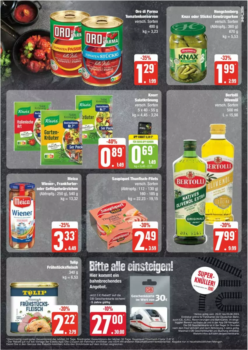 Aktueller Prospekt Edeka - Prospekte - von 29.07 bis 03.08.2024 - strona 13 - produkty: deka, eier, ente, filet, filets, fisch, frankfurter, Garten, kräuter, nuss, saupiquet, tee, thunfisch, Ti, wiener, wurst