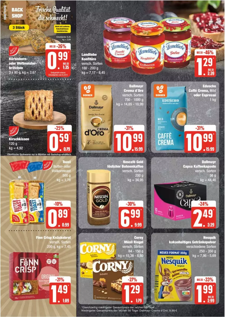 Aktueller Prospekt Edeka - Prospekte - von 29.07 bis 03.08.2024 - strona 14 - produkty: backwaren, d'oro, dallmayr, eis, frische backwaren, gelee, Ofen, reis, Ti, ZTE