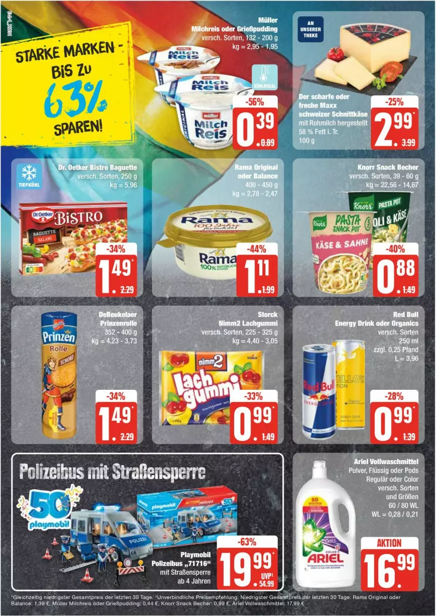 Aktueller Prospekt Edeka - Prospekte - von 29.07 bis 03.08.2024 - strona 2 - produkty: ariel, Becher, eis, gin, Grießpudding, knorr, milch, milchreis, Müller, pudding, rama, reis, snack, Ti, vollwaschmittel, waschmittel, ZTE