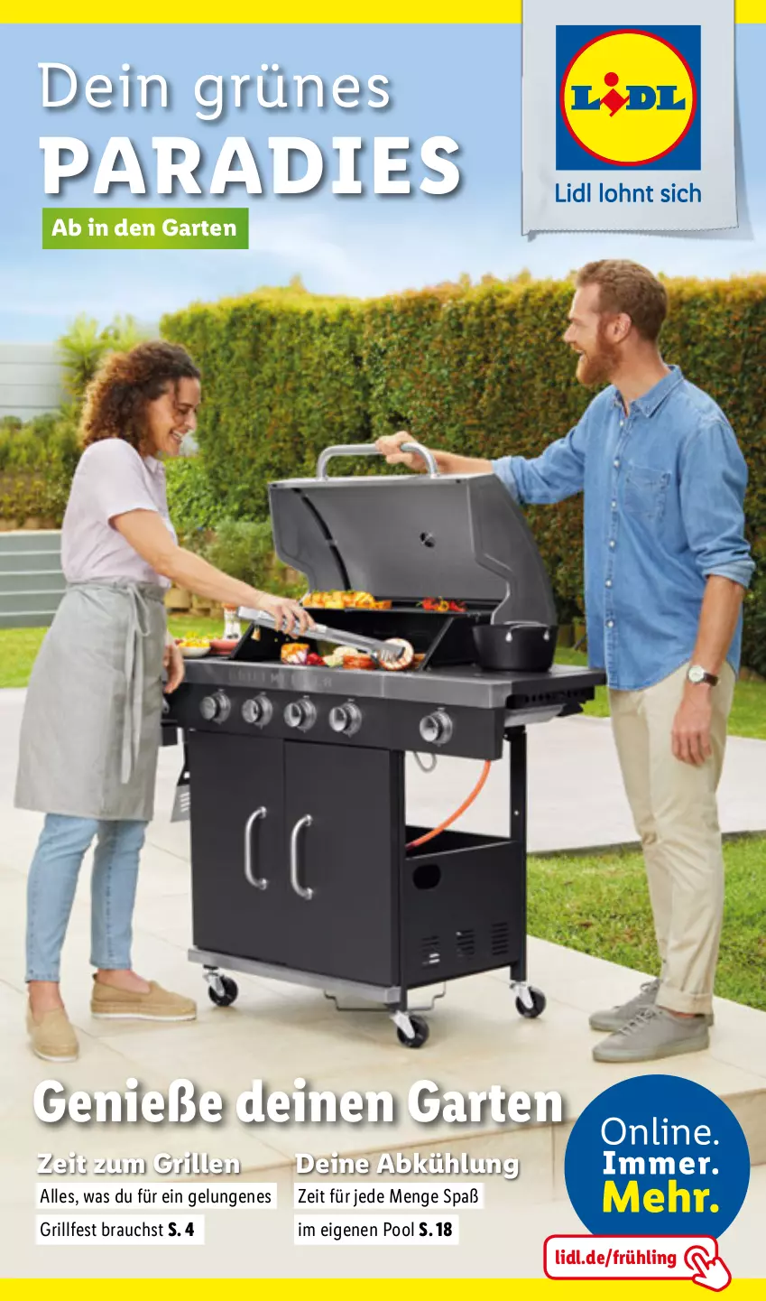 Aktueller Prospekt Lidl - Gartenmagazin 2022 - von 04.04 bis 15.05.2022 - strona 1 - produkty: Garten, grill, pool, Rauch