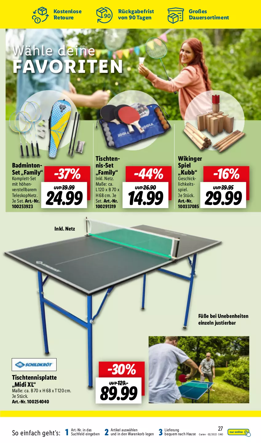 Aktueller Prospekt Lidl - Gartenmagazin 2022 - von 04.04 bis 15.05.2022 - strona 27 - produkty: auer, Bad, Garten, korb, latte, mint, Stier, Teleskop, Ti, tisch