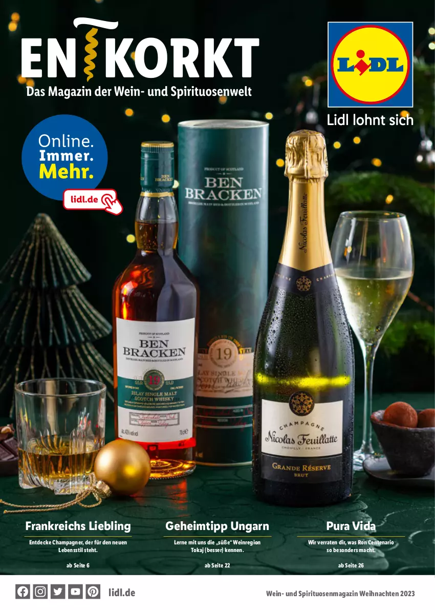 Aktueller Prospekt Lidl - Wein Entkorkt - von 09.11 bis 31.12.2023 - strona 1 - produkty: champagne, champagner, decke, ente, mac, magazin, spirituosen, Ti, weihnachten, wein