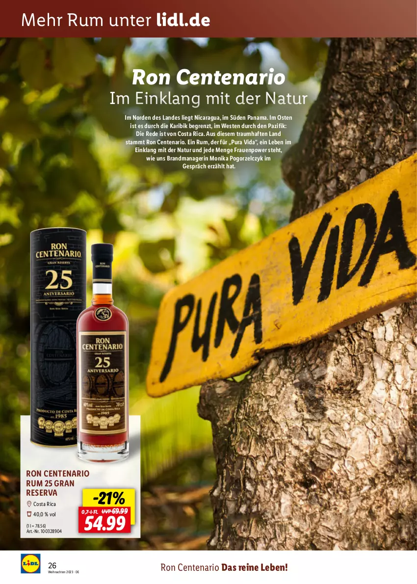 Aktueller Prospekt Lidl - Wein Entkorkt - von 09.11 bis 31.12.2023 - strona 26 - produkty: ente, natur, rum, weihnachten, Weste