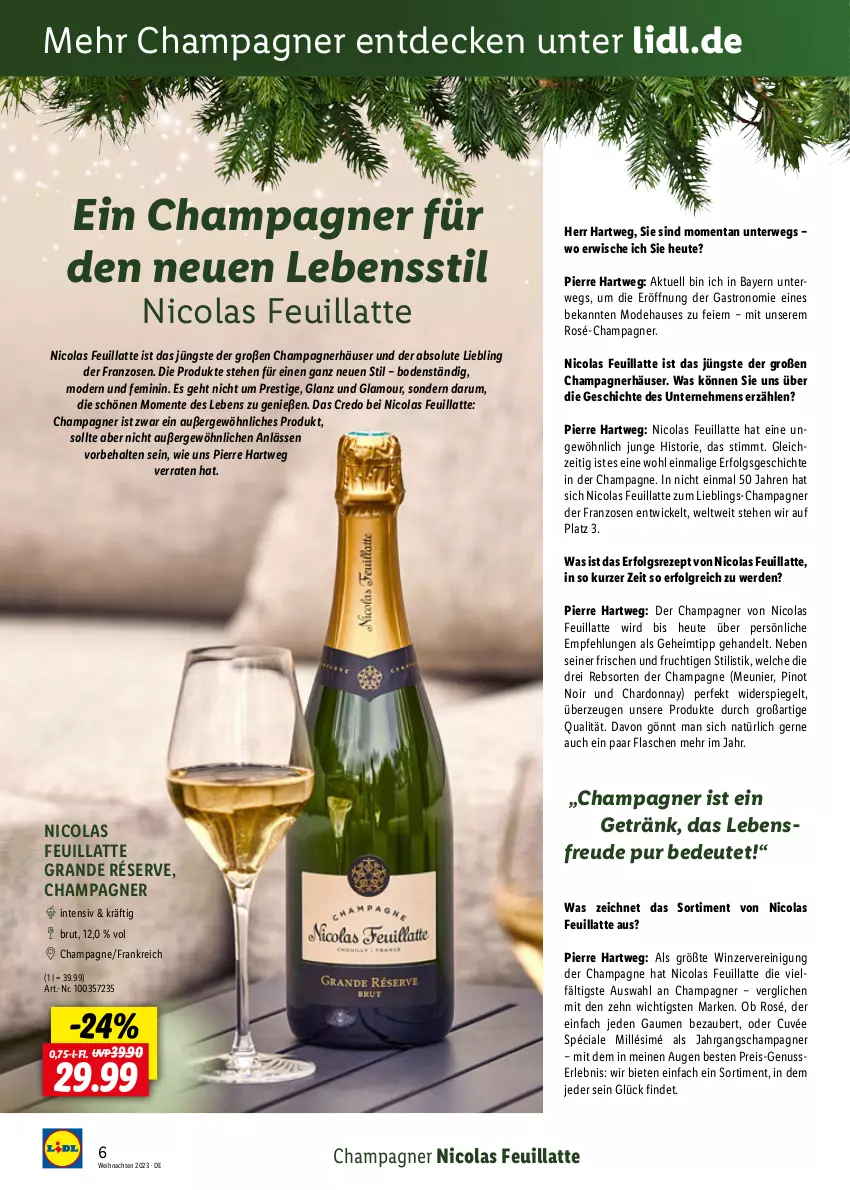 Aktueller Prospekt Lidl - Wein Entkorkt - von 09.11 bis 31.12.2023 - strona 6 - produkty: brut, champagne, champagner, chardonnay, cola, cuvée, decke, eier, eis, ente, erde, flasche, frucht, getränk, Heu, latte, LG, Mode, nuss, Pinot, pinot noir, Reinigung, reis, rezept, rum, rwe, sim, spiegel, Ti, weihnachten, WICK