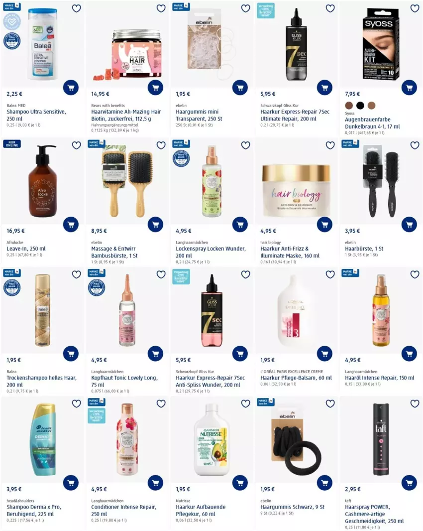 Aktueller Prospekt Dm Drogerie - Prospekte - von 14.07 bis 20.07.2022 - strona 4 - produkty: balsam, bambus, Bau, bio, braun, bürste, cashmere, creme, elle, gliss, gliss kur, haarspray, l'oreal, Maske, schwarzkop, schwarzkopf, shampoo, Taft, Ti, tonic, Trockenshampoo, usb, vita, Vitamine, zucker