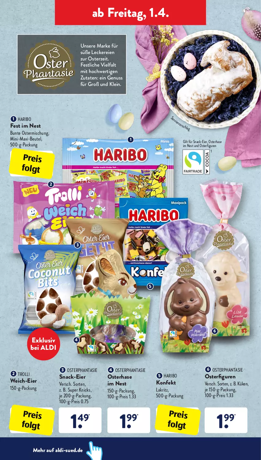 Aktueller Prospekt AldiSud - ALDI Aktuell - von 28.03 bis 02.04.2022 - strona 28 - produkty: aldi, beutel, eier, eis, haribo, Lakritz, LG, nuss, reis, snack, Ti, trolli