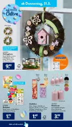 Gazetka promocyjna AldiSud - ALDI Aktuell - Gazetka - ważna od 02.04 do 02.04.2022 - strona 18 - produkty: aldi, casa deco, dekoration, dell, eier, elle, ente, heitmann, hochglanz, Holz, kerze, Kranz, Mode, Ti