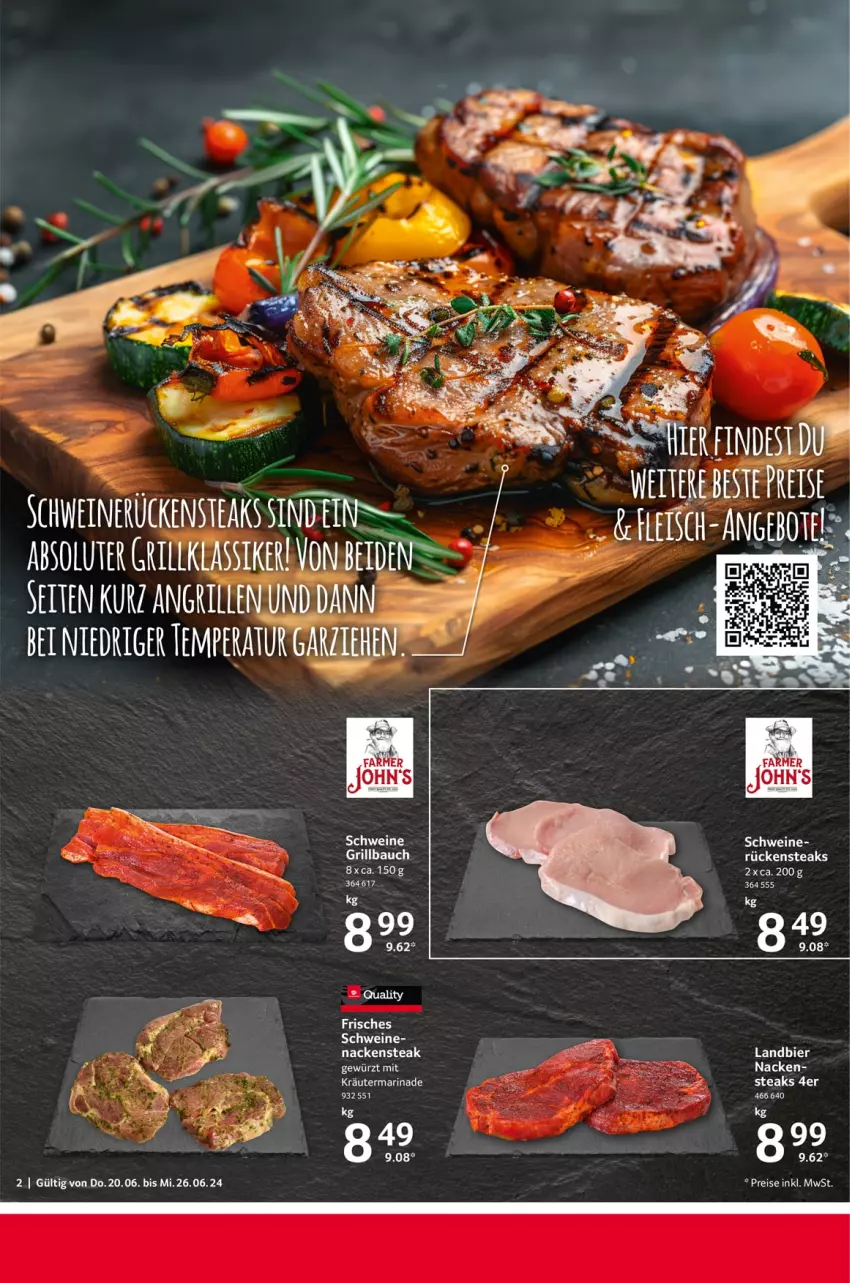 Aktueller Prospekt Selgros - Food - von 20.06 bis 26.06.2024 - strona 2 - produkty: Bau, bier, eis, grill, Grillbauch, kräuter, marinade, Nackensteak, reis, Rückensteak, rückensteaks, schwein, schweine, siena, steak, steaks, Ti, wein, weine