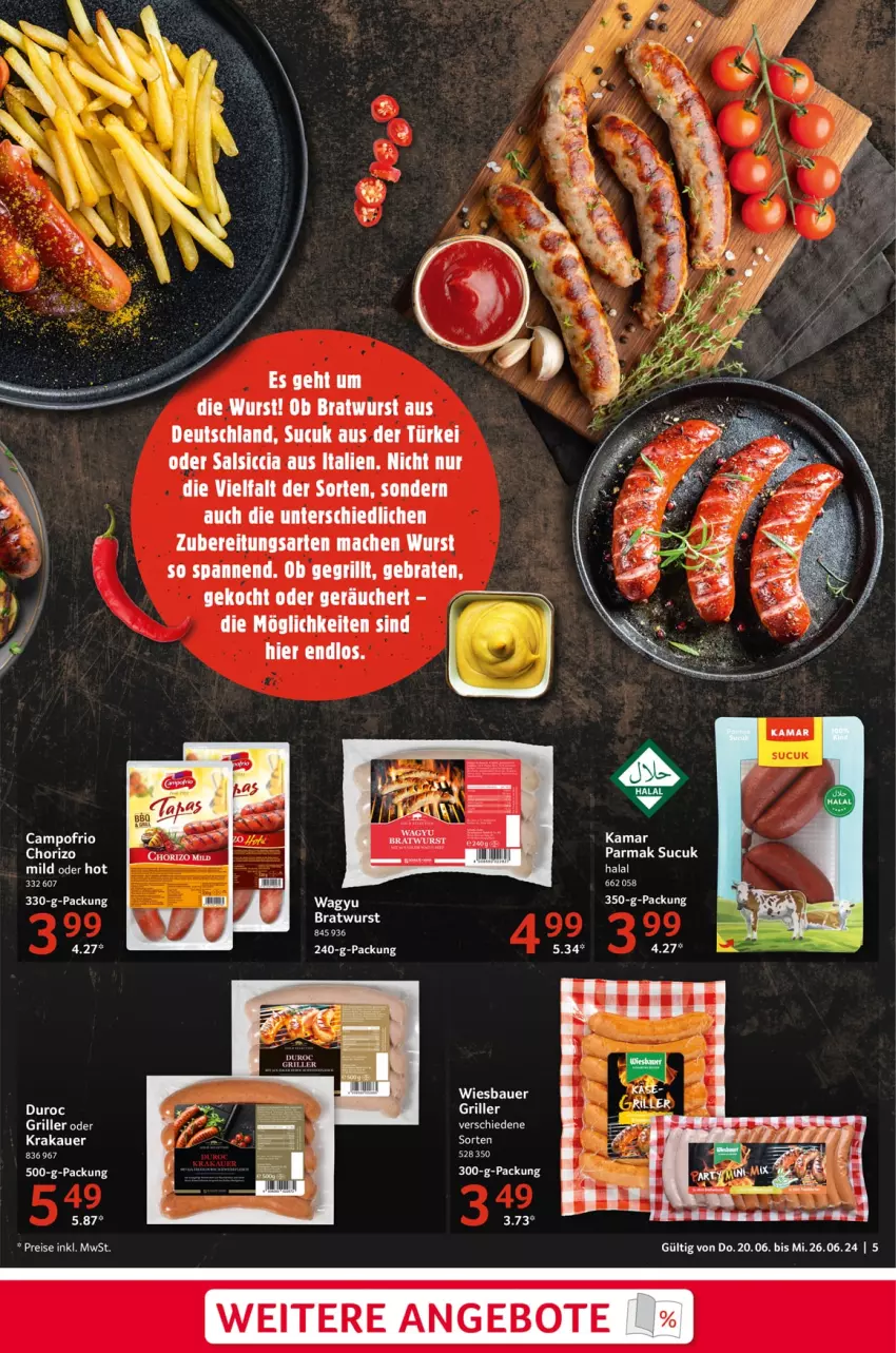 Aktueller Prospekt Selgros - Food - von 20.06 bis 26.06.2024 - strona 5 - produkty: angebot, angebote, auer, Bau, Bauer, braten, bratwurst, campofrio, chorizo, eis, grill, krakauer, mac, reis, salsiccia, Sucuk, Ti, wiesbauer, wurst