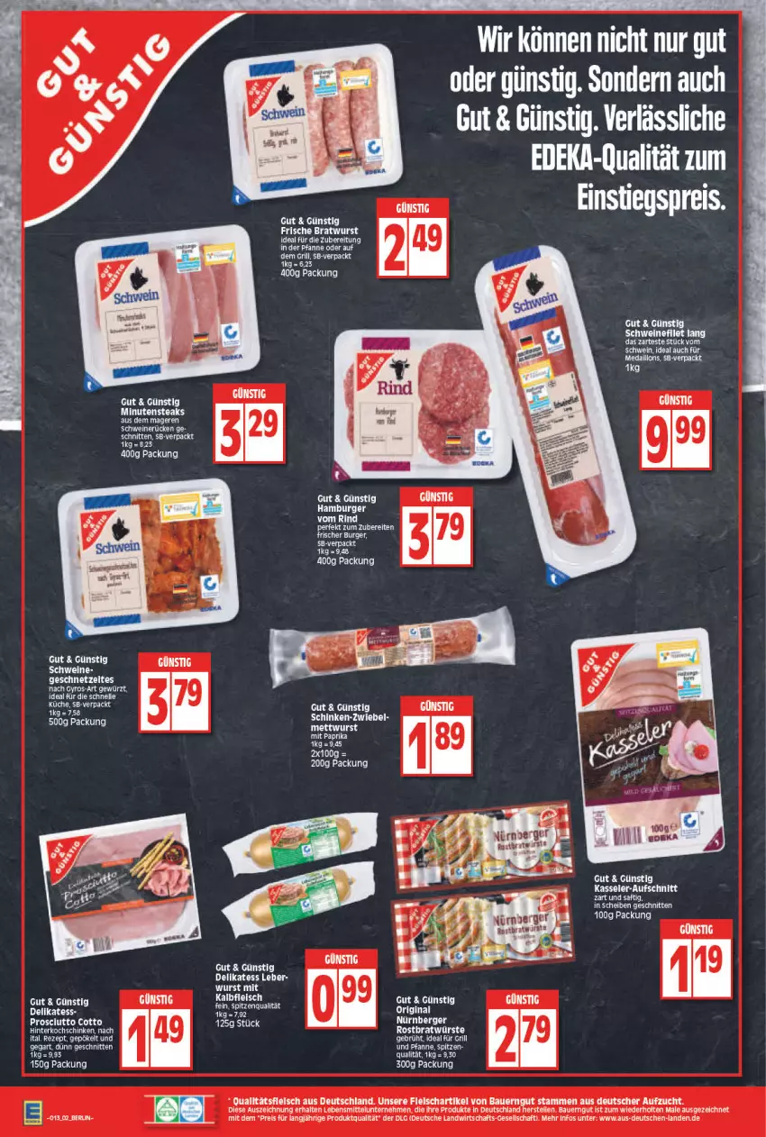 Aktueller Prospekt Edeka - Angebote der Woche - von 28.03 bis 02.04.2022 - strona 2 - produkty: auer, Bau, Bauer, bauerngut, Berger, burger, eis, elle, filet, fleisch, für grill und pfanne, gewürz, grill, grill und pfanne, gyros, hamburger, hinterkochschinken, ideal für grill, ideal für grill und pfanne, Kalbfleisch, kochschinken, küche, lebensmittel, LG, medaillons, Mett, mettwurst, minutensteaks, nürnberger, pfanne, reis, rel, rezept, rind, saft, schinken, schnitten, schwein, schweine, schweinefilet, schweinerücken, spitzenqualität, steak, steaks, tee, Ti, und pfanne, wein, weine, wurst, zwiebel