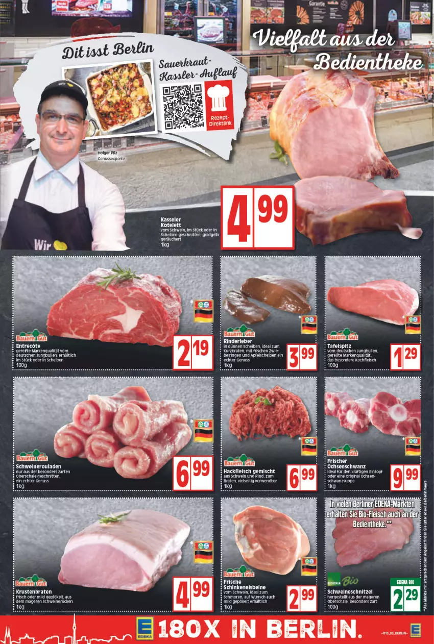 Aktueller Prospekt Edeka - Angebote der Woche - von 28.03 bis 02.04.2022 - strona 3 - produkty: angebot, apfel, braten, Brei, deka, eintopf, elle, gin, jungbullen, kasseler, kotelett, LG, nero, nuss, ring, rouladen, rwe, Schal, Schale, schnitten, schwein, schweine, Schweineroulade, schweinerücken, suppe, tee, Ti, topf, wein, weine