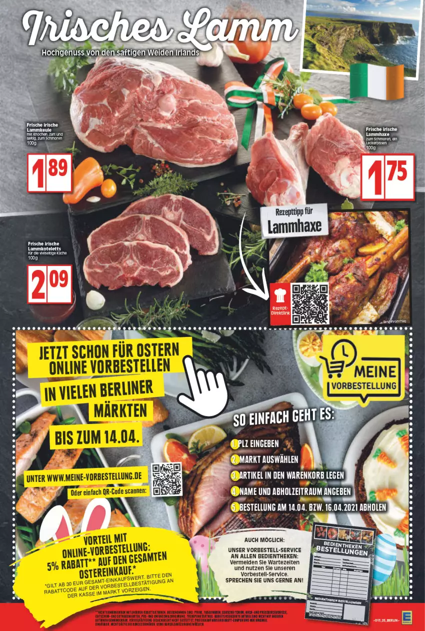 Aktueller Prospekt Edeka - Angebote der Woche - von 28.03 bis 02.04.2022 - strona 5 - produkty: axe, Haxe, kotelett, küche, lamm, lammkotelett, nuss, rezept, saft, Ti