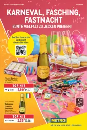 Gazetka promocyjna Metro - Karneval, Fasching, Fastnacht Spezial - Gazetka - ważna od 05.03 do 05.03.2025 - strona 1 - produkty: berliner, ecco, eis, flasche, frucht, honig, honigmelone, melone, Metro, prosecco, puma, reis, Ria, spumante, Ti