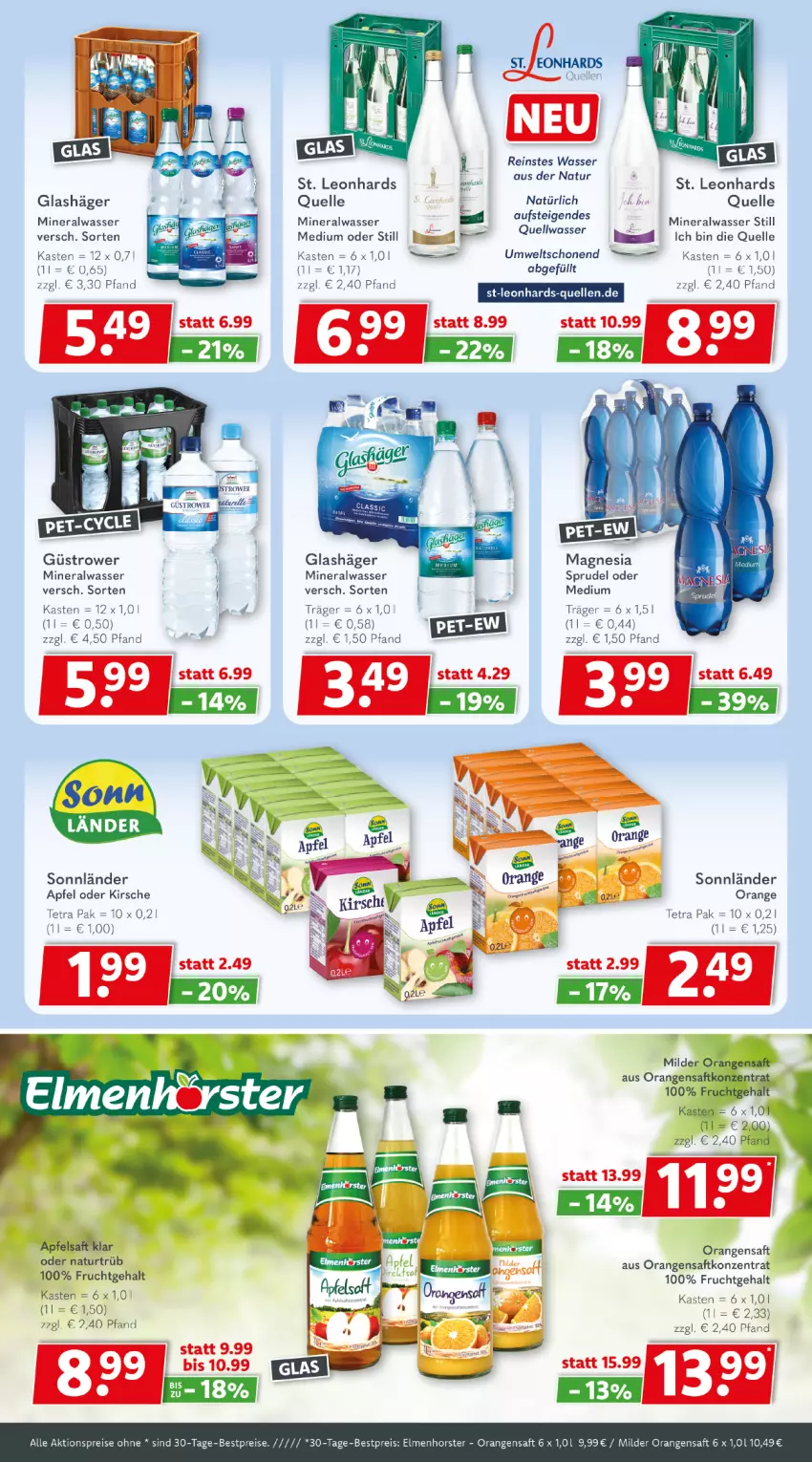 Aktueller Prospekt Getraenkeland - von 22.07 bis 03.08.2024 - strona 5 - produkty: aktionspreis, Alwa, apfel, apfelsaft, bestpreis, bestpreise, eis, elle, frucht, kirsch, kirsche, mineralwasser, Mineralwasser Still, natur, orange, orangen, orangensaft, reis, saft, Sprudel, Ti, wasser