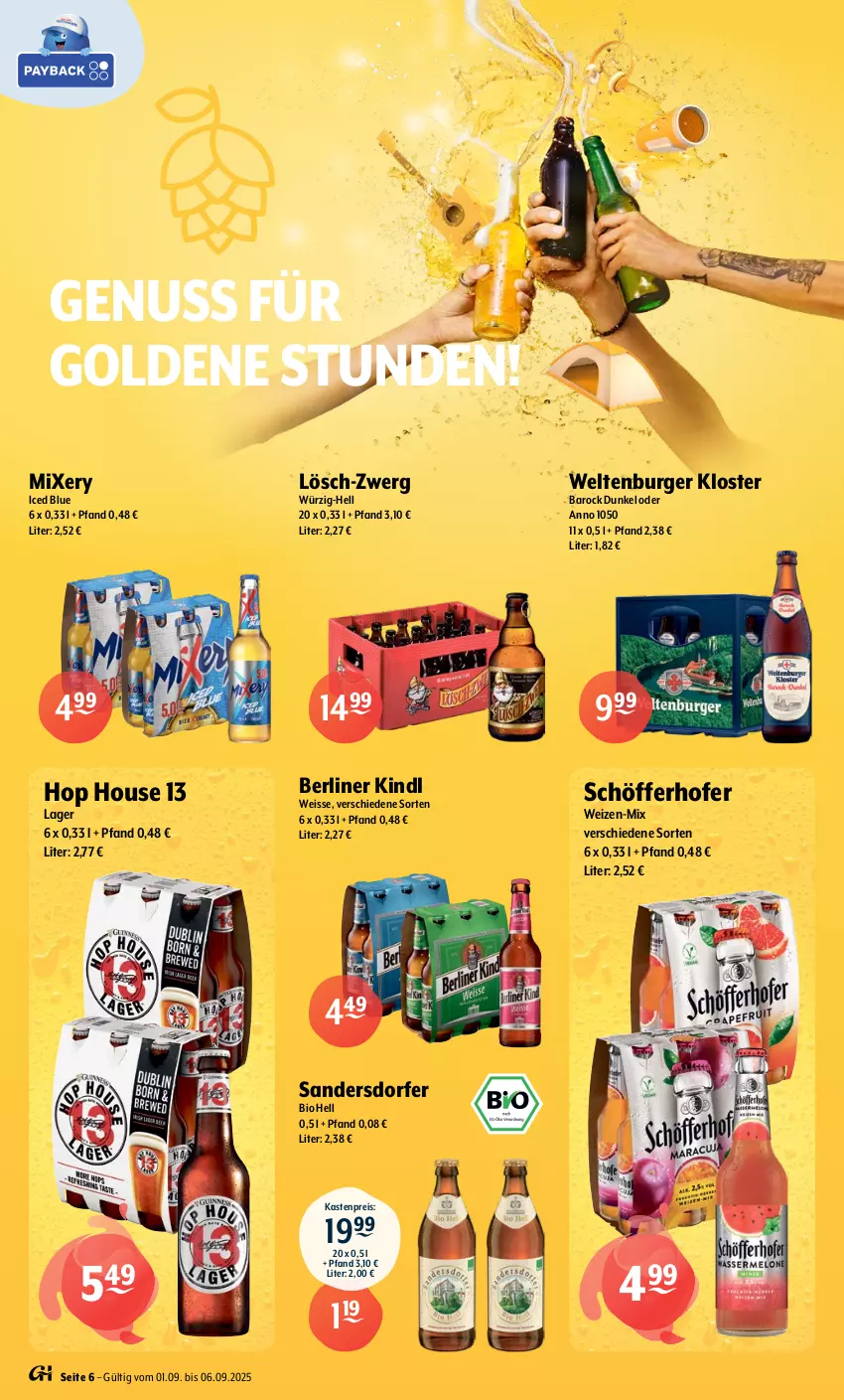 Aktueller Prospekt Getraenke Hoffmann - Prospekte - von 01.09 bis 06.09.2025 - strona 6 - produkty: berliner, berliner kindl, bio, burger, eis, Mixer, mixery, nuss, reis, schöfferhofer, Ti