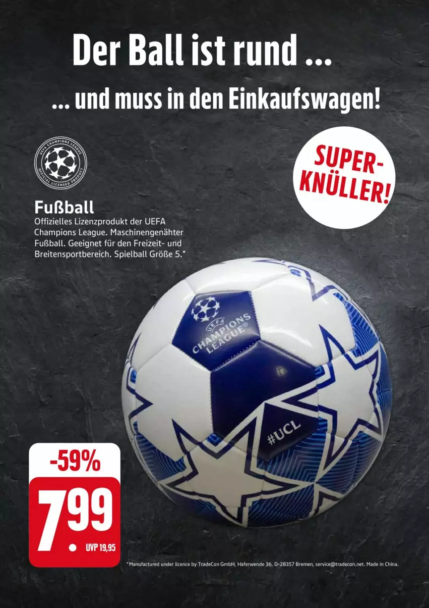 Aktueller Prospekt Edeka - Prospekte - von 15.09 bis 20.09.2025 - strona 21 - produkty: ball, Brei, champion, elle, Fußball, hafer, rwe, Sport, tee, Ti