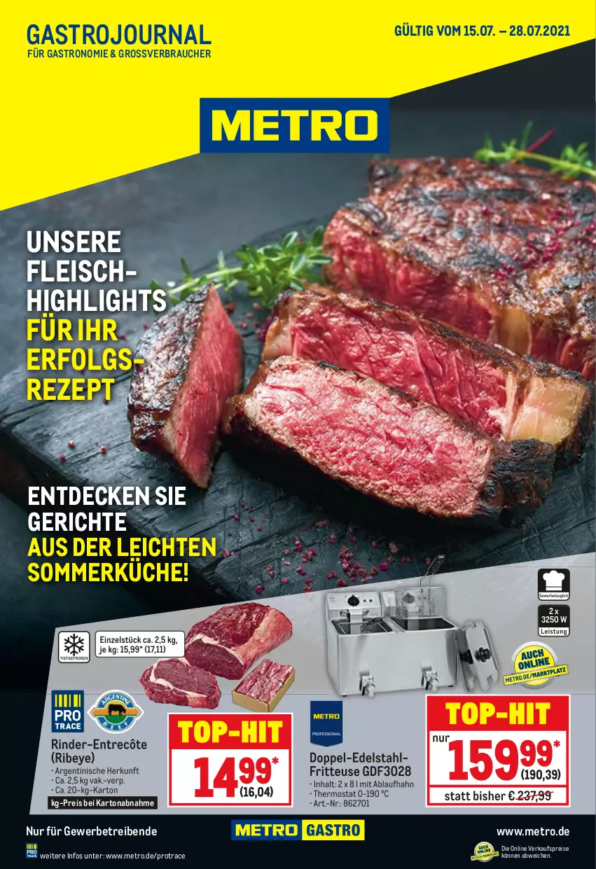 Aktueller Prospekt Metro - GastroJournal - von 15.07 bis 28.07.2021 - strona 1