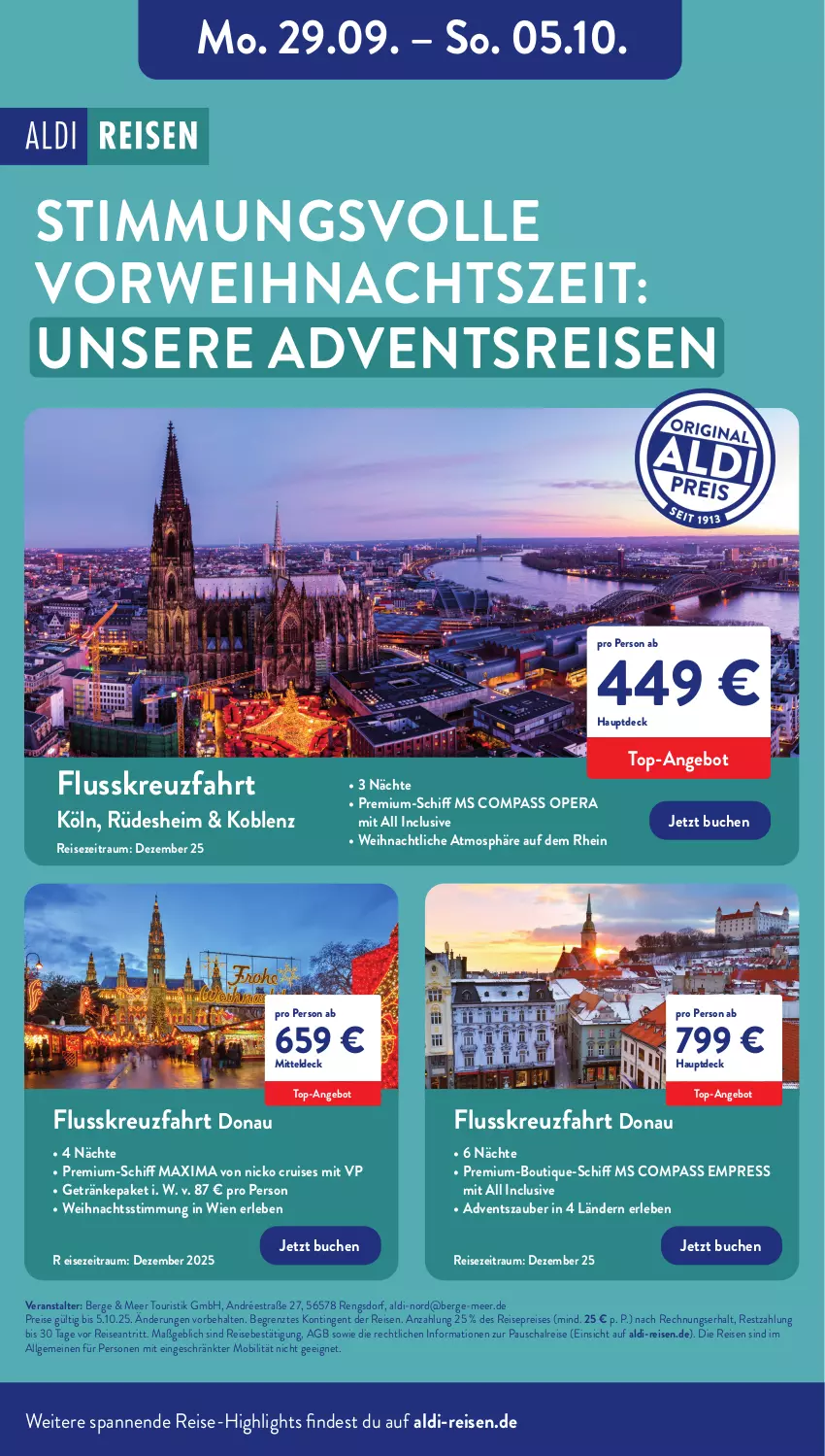 Aktueller Prospekt Aldi Nord - Von Montag - von 29.09 bis 04.10.2025 - strona 39 - produkty: aldi, angebot, buch, eis, getränk, getränke, LG, reis, reise-highlights, rwe, Schal, Ti, top-angebot, ZTE