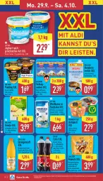 Gazetka promocyjna Aldi Nord - Von Montag - Gazetka - ważna od 04.10 do 04.10.2025 - strona 12 - produkty: aldi, antipasti, asti, Becher, beutel, cola, direktsaft, eis, erdnüsse, flasche, fleisch, frucht, gin, gouda, joghur, joghurt, joghurt nach, Käse, kondensmilch, milch, mit frucht, orange, orangen, orangensaft, pudding, saft, sahne, salz, schoko, schokolade, Ti, ZTE, zucker