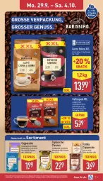 Gazetka promocyjna Aldi Nord - Von Montag - Gazetka - ważna od 04.10 do 04.10.2025 - strona 9 - produkty: auer, bohne, bohnen, bohnenkaffee, Cap, cappuccino, cin, classico, eis, elle, getränk, getränke, getränkepulver, gin, kaffee, kaffeepads, nuss, reis, teller, Ti, tiefpreis, ZTE