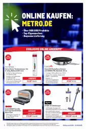 Gazetka promocyjna Metro - Online: Wochen-Angebote - Gazetka - ważna od 24.08 do 24.08.2025 - strona 1 - produkty: akku, angebot, angebote, backofen, bratpfanne, bürste, Dyson, edelstahl, eis, Elektro, elle, ente, erde, glaskeramik, lack, messer, Metro, ndk, obst, Obst und Gemüse, Ofen, pfanne, pizza, Pizzaofen, Rauch, reis, Ria, rwe, Schal, Schale, Spezi, spülmaschinen, staubsauger, tee, Ti, tomate, tomaten, und gemüse