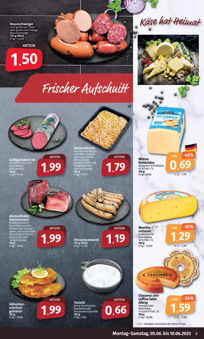 Aktueller Prospekt Markant - Prospekte - von 05.06 bis 10.06.2023 - strona 3 - produkty: braun, butter, butterkäse, chaumes, deutscher schnittkäse, eis, Käse, mac, milram, reis, schnittkäse, schnitzel, Ti, weichkäse, ZTE