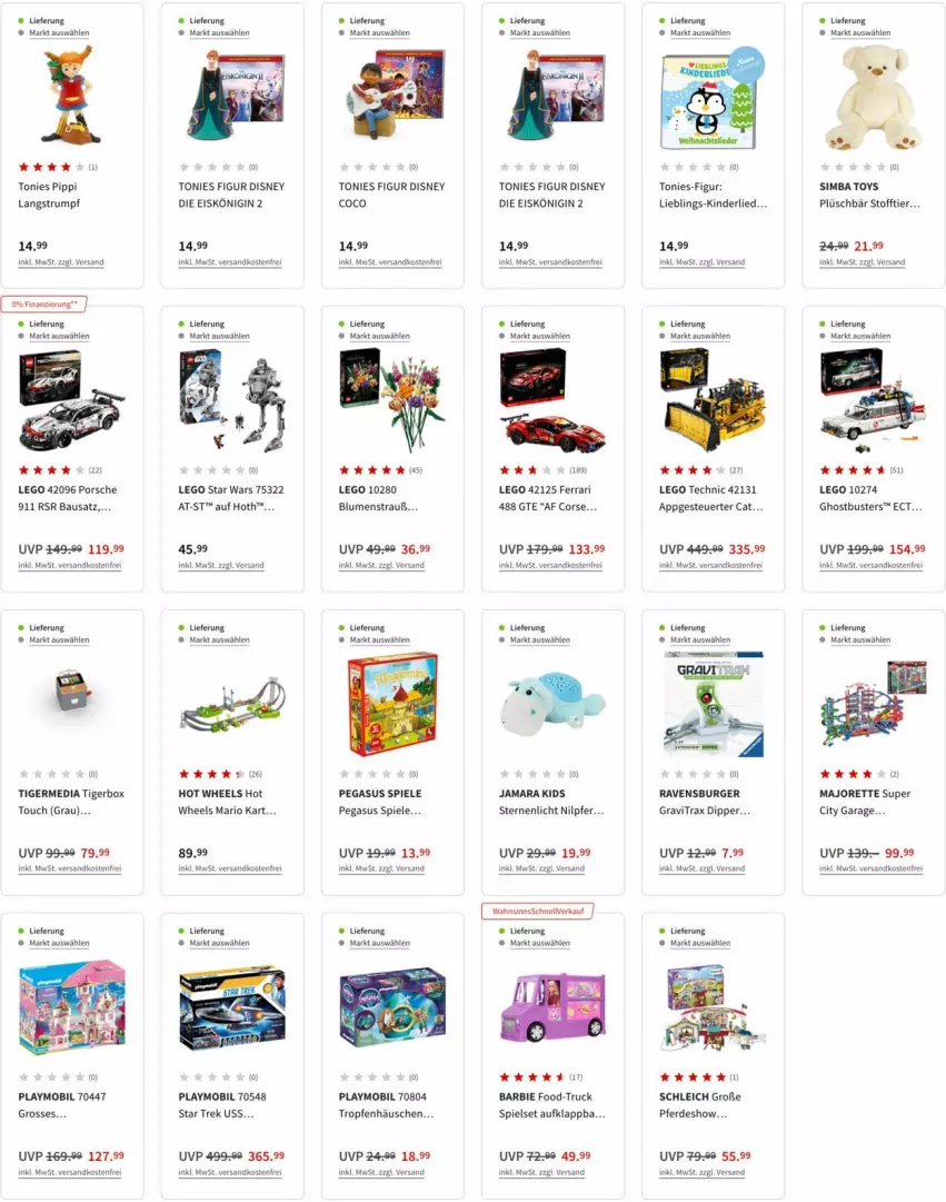 Aktueller Prospekt Media Markt - Prospekte - von 18.01 bis 25.01.2022 - strona 12 - produkty: asus, Barbie, Bau, blume, blumen, Blumenstrauß, burger, dip, disney, eis, Eiskönigin, erde, Germ, gin, Hot Wheels, Kinder, LEGO Star Wars, ndk, playmobil, Plüsch, ravensburger, rum, Schleich, sim, simba, Spiele, Technic, Ti, versandkostenfrei