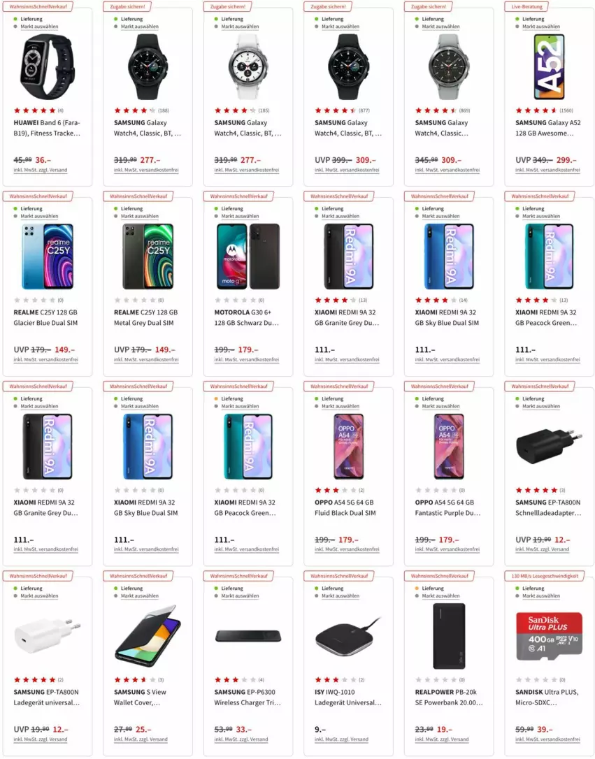 Aktueller Prospekt Media Markt - Prospekte - von 18.01 bis 25.01.2022 - strona 6 - produkty: adapter, asti, Bank, Dual SIM, fanta, huawei, lack, ladegerät, mac, motorola, ndk, Oppo, powerbank, rel, Samsung, samsung galaxy, Samsung Galaxy A, Samsung Galaxy S, sandisk, sim, Ti, versandkostenfrei