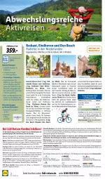 Gazetka promocyjna Lidl - Themenflyer Juli 2022 - Gazetka - ważna od 14.09 do 14.09.2022 - strona 2 - produkty: angebot, angebote, auer, axe, Berger, bosch, Brei, buch, deka, E-Bike, eier, eis, elle, erde, Heu, individuelle abreise, inklusivleistungen, koffer, kreuzfahrten, kurtaxe, LG, mam, natur, reis, reiseveranstalter, reiseverlauf, reiss, rel, rezept, ring, rum, Sport, telefon, Ti, uhr, usb