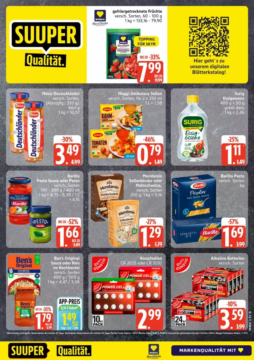 Aktueller Prospekt Edeka - Prospekte - von 28.09 bis 03.10.2026 - strona 17 - produkty: eis, essig, früchte, reis, Skyr, Ti