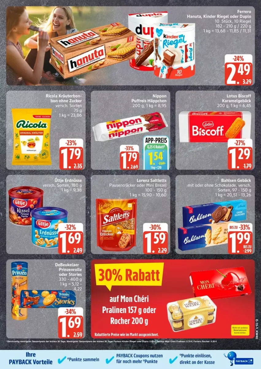 Aktueller Prospekt Edeka - Prospekte - von 28.09 bis 03.10.2026 - strona 19 - produkty: coupon, coupons, eis, payback, pralinen, reis, Ti
