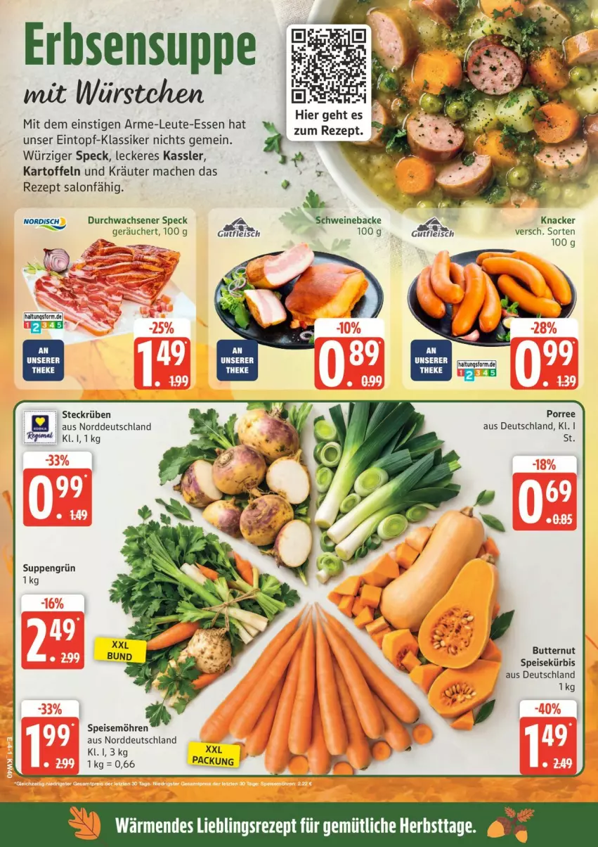 Aktueller Prospekt Edeka - Prospekte - von 28.09 bis 03.10.2026 - strona 4 - produkty: butter, eintopf, eis, kartoffel, kartoffeln, knacker, kräuter, Kürbis, mac, möhren, rezept, schwein, schweine, Speck, speisemöhren, suppe, suppen, Ti, topf, wein, weine