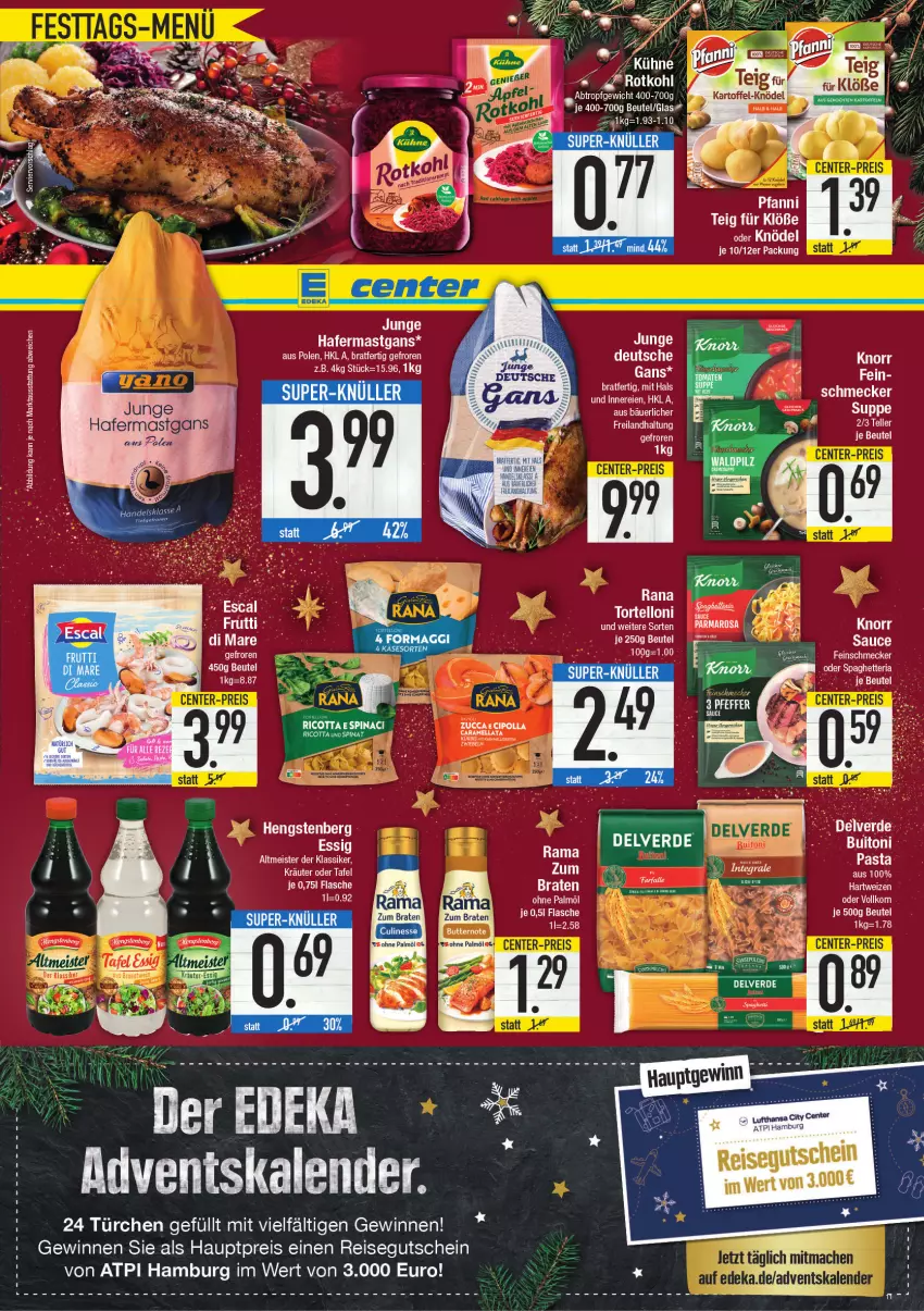 Aktueller Prospekt E Center - Angebote der Woche - von 13.12 bis 18.12.2021 - strona 11 - produkty: Adventskalender, deka, Kühne, mac, Rana, sauce, suppe, Ti