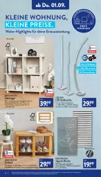 Gazetka promocyjna Aldi Nord - Aldi-Aktuell - Gazetka - ważna od 03.09 do 03.09.2022 - strona 16 - produkty: bambus, Bank, Bau, bürste, dell, dimmer, Eckregal, eis, elle, gin, Holz, led-stehleuchte, leine, Leuchte, lightzone, Mode, regal, reis, Ria, sitzbank, steckregal, stehleuchte, teppich, Ti, ZTE