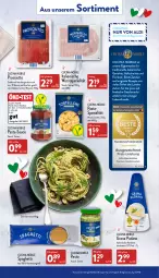 Gazetka promocyjna Aldi Nord - Aldi-Aktuell - Gazetka - ważna od 03.09 do 03.09.2022 - strona 34 - produkty: aufschnitt, basilico, beutel, cin, elle, ente, feinkost, gin, grana, grana padano, hartkäse, hartweizen, italienischer hartkäse, Käse, mac, padano, pasta, pasta-sauce, pesto, prosciutto, Rana, rezept, rezepte, salz, sauce, Soße, spaghetti, Spezi, Ti, tomate, tomaten, wurst