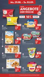 Gazetka promocyjna Aldi Nord - Aldi-Aktuell - Gazetka - ważna od 03.09 do 03.09.2022 - strona 5 - produkty: angebot, angebote, aufstrich, aus der tiefkühlung, Becher, brot, brotaufstrich, butter, dessert, ehrmann, gin, joghur, joghurt, Käse, kuchen, landkäse, landliebe, meggle, ndk, obst, Pfannkuchen, Poffertjes, pudding, rapsöl, sahne, snack, snack time, Streichzart, Ti, Törtchen, zott, ZTE