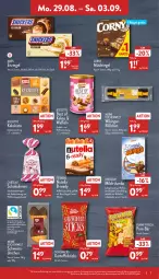 Gazetka promocyjna Aldi Nord - Aldi-Aktuell - Gazetka - ważna od 03.09 do 03.09.2022 - strona 7 - produkty: alkohol, beutel, biscotto, corny, creme, eis, Eisriegel, erde, ferrero, funny-frisch, gebäckmischung, jumbo, kakao, kartoffel, keks, kekse, kuchen, linsen, mac, mars, milch, müsli, Müsliriegel, nuss, nuss-nugat-creme, nutella, pfeffer, pom-bär, reis, riegel, schoko, schokolade, schokoladen, Schokolinsen, schwein, snack, snacks, Spezi, Sun Snacks, Ti, vollmilch, waffeln, wein, ZTE, zucker