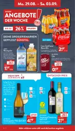 Gazetka promocyjna Aldi Nord - Aldi-Aktuell - Gazetka - ważna od 03.09 do 03.09.2022 - strona 8 - produkty: aldi, angebot, angebote, apfel, asti, beere, bio, Blüte, burgunder, chardonnay, coca-cola, cola, decke, eis, erfrischungsgetränk, fanta, flasche, frucht, früchte, getränk, grauburgunder, Käse, lenor, lenor weichspüler, meeresfrüchte, Mezzo Mix, orchidee, pasta, pizza, pril, reis, rotwein, saft, salat, Ti, weichspüler, wein, Weißwein