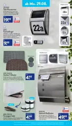 Gazetka promocyjna Aldi Nord - Aldi-Aktuell - Gazetka - ważna od 03.09 do 03.09.2022 - strona 9 - produkty: auer, auto, batterie, batterien, beleuchtung, brie, dell, edelstahl, elle, Fußmatte, gin, Hausnummer, led-beleuchtung, lightzone, Mantel, mit led-beleuchtung, Mode, quigg, Ria, Schal, Signal, Ti, tisch, topper, türstopper, wasser, ZTE