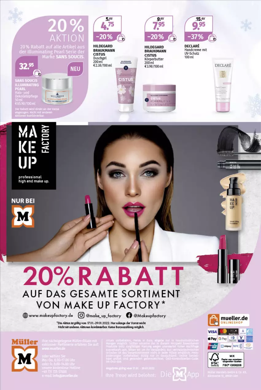 Aktueller Prospekt Mueller - Parfümerie Angebote - von 17.01 bis 29.01.2022 - strona 4 - produkty: butter, creme, duschgel, elle, handcreme, make up, Ti