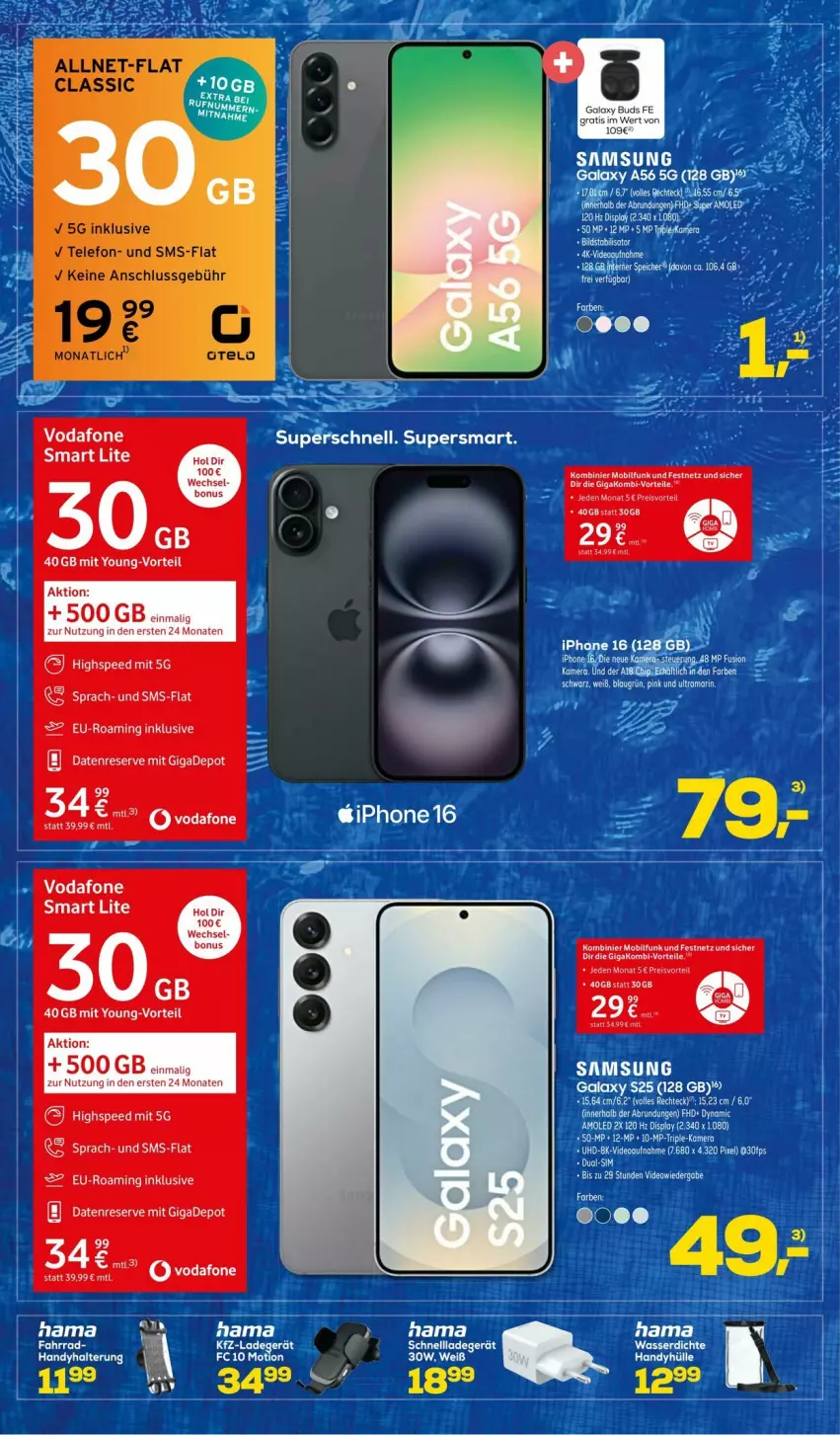 Aktueller Prospekt Euronics - Prospekte - von 04.06 bis 15.06.2025 - strona 8 - produkty: bett, ente, hama, ladegerät, rel, Samsung, schnellladegerät, spee, Ti, vodafone, Yo