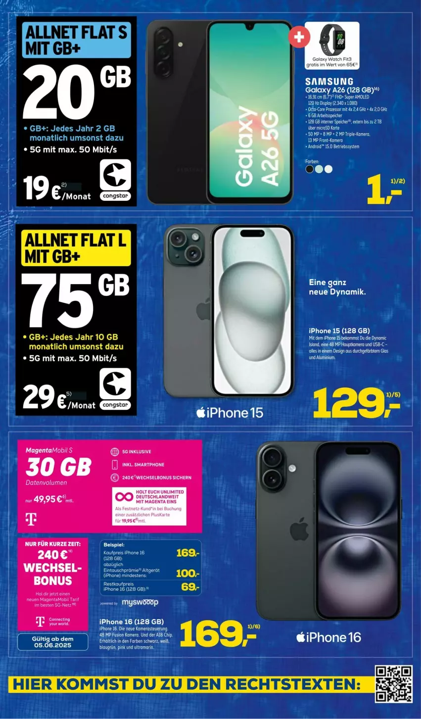 Aktueller Prospekt Euronics - Prospekte - von 04.06 bis 15.06.2025 - strona 9 - produkty: congstar, eis, HP, iphone, kamera, reis, Samsung, samsung galaxy, Samsung Galaxy A, tee, Ti, usb
