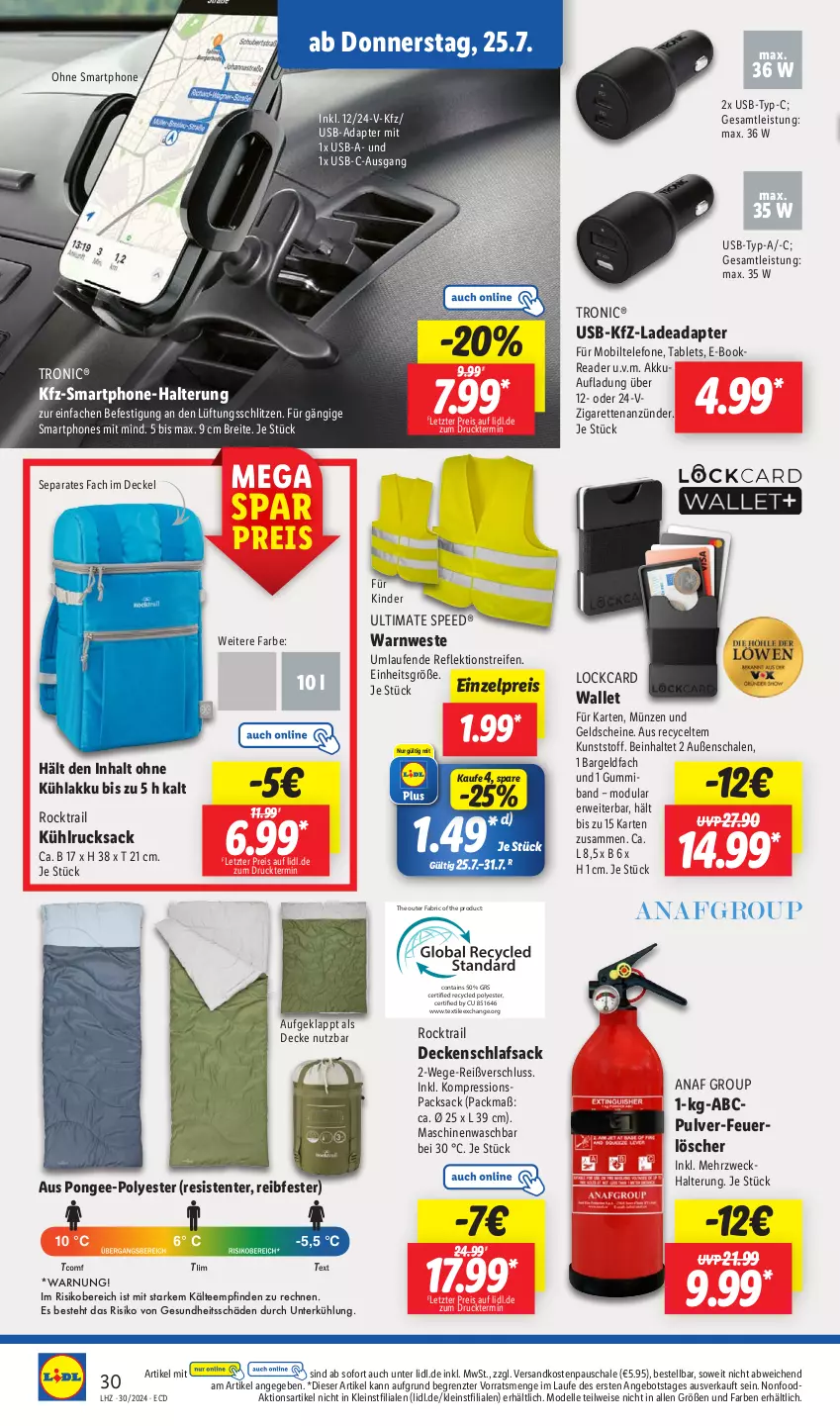 Aktueller Prospekt Lidl - Aktionsprospekt - von 22.07 bis 27.07.2024 - strona 42 - produkty: adapter, akku, angebot, Brei, decke, Deckel, dell, eis, elle, ente, Gesundheit, Kinder, kühlakku, Laufen, Mobiltelefone, Mode, ndk, reifen, reis, rucksack, rwe, sac, Schal, Schale, schlafsack, smartphone, smartphones, spee, tablet, Tablets, tee, telefon, Ti, usb, weck, Weste, ZTE