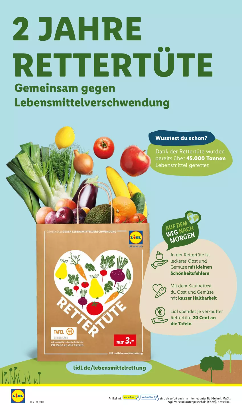 Aktueller Prospekt Lidl - Aktionsprospekt - von 22.07 bis 27.07.2024 - strona 56 - produkty: lebensmittel, leine, ndk, obst, Obst und Gemüse, Schal, Schale, Ti, Tüte, und gemüse